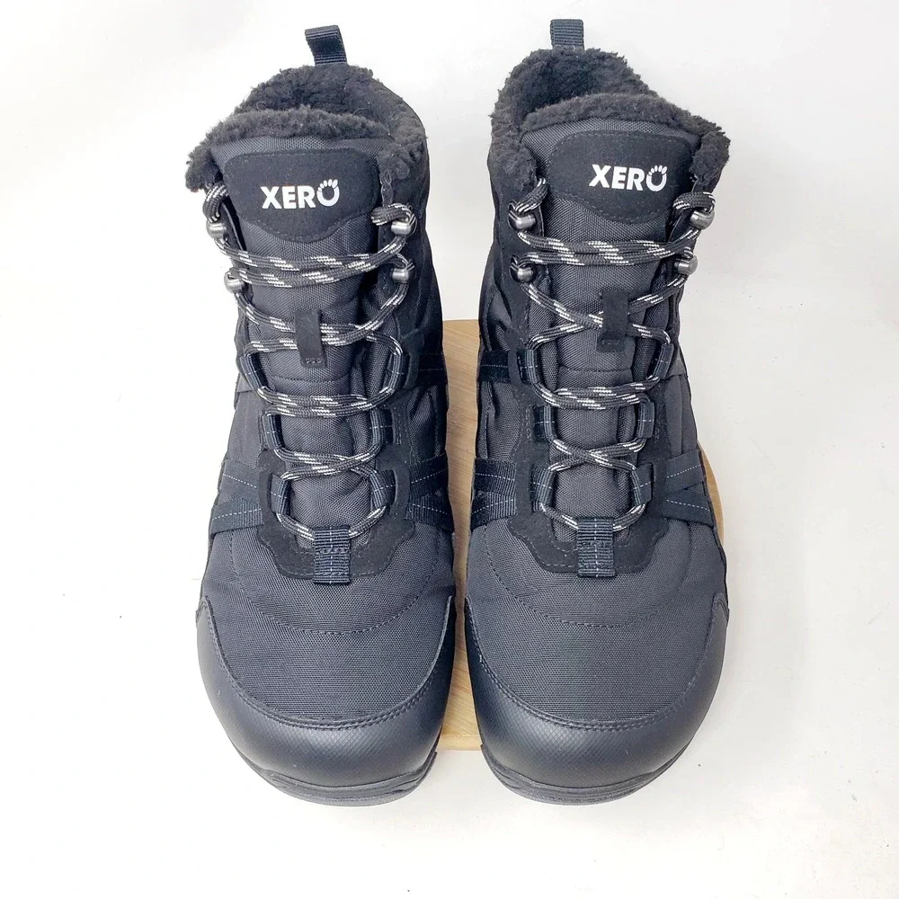 Xero Alpine Boots Mens 11 Black Waterproof Lace Up Minimalist Barefoot Shoes